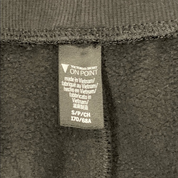 VICTORIAS SECRET BLACK LOGO SWEAT SHORTS SIZE SMALL - Picture 4 of 4